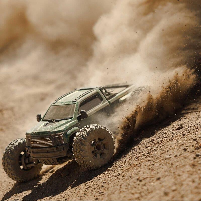 ARRMA 1/10 BIG ROCK 223S DSC 4X4 RTR Brushless Monster Truck, Green - 7