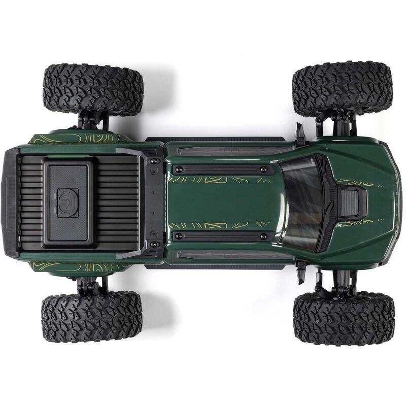 ARRMA 1/10 BIG ROCK 223S DSC 4X4 RTR Brushless Monster Truck, Green - 11