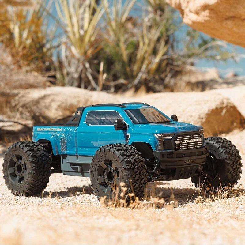 ARRMA 1/10 BIG ROCK 223S DSC 4X4 RTR Brushless Monster Truck, Blue - 4