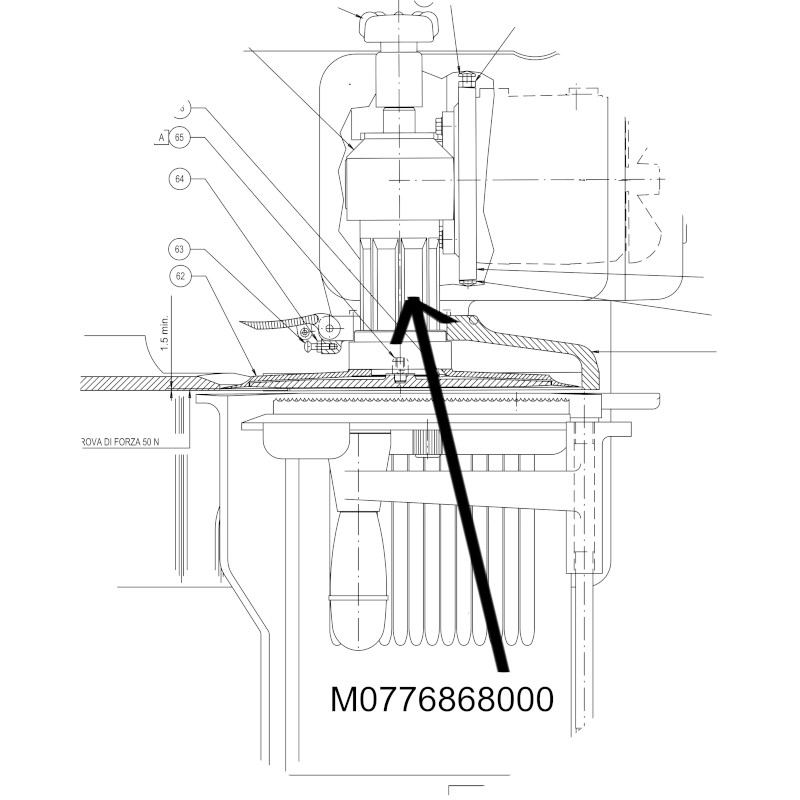 Knife shaft bearing TC/I-250KM (0776868000)