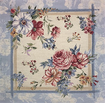 Blå & Rosa Blommor i Ram