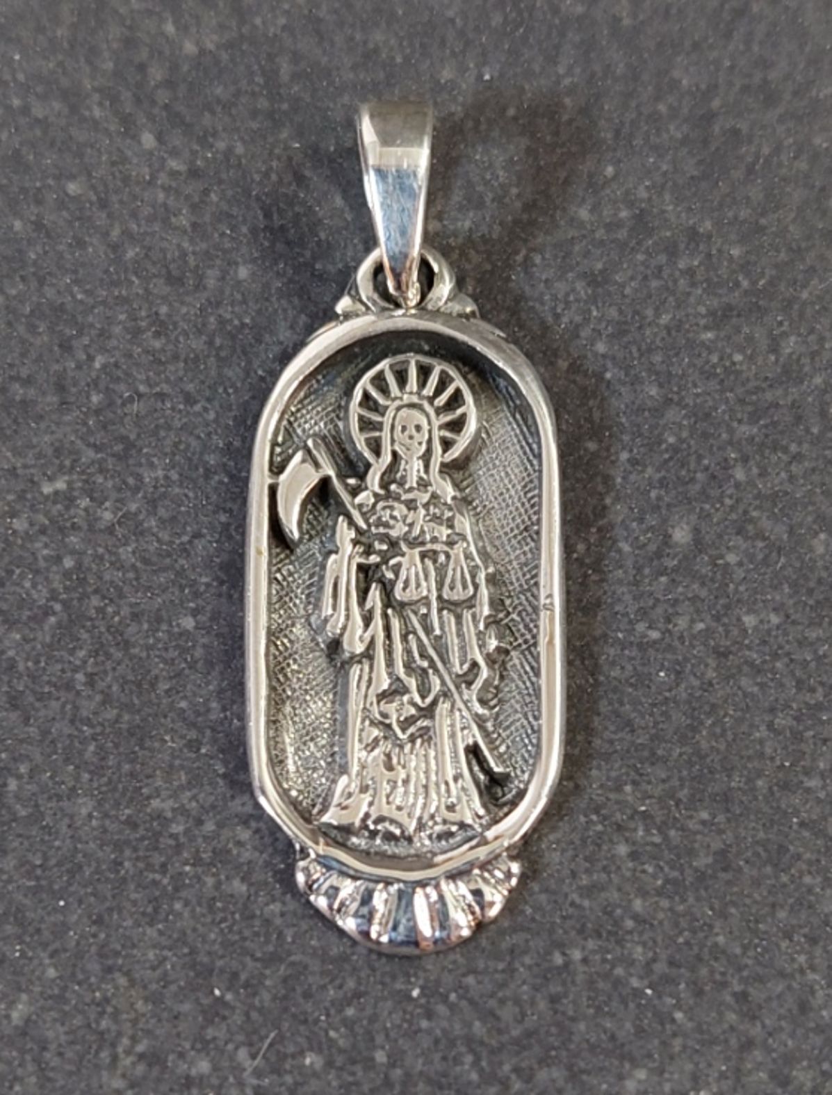 Dödens Helgon (Santa Muerte) - Hänge i Silver