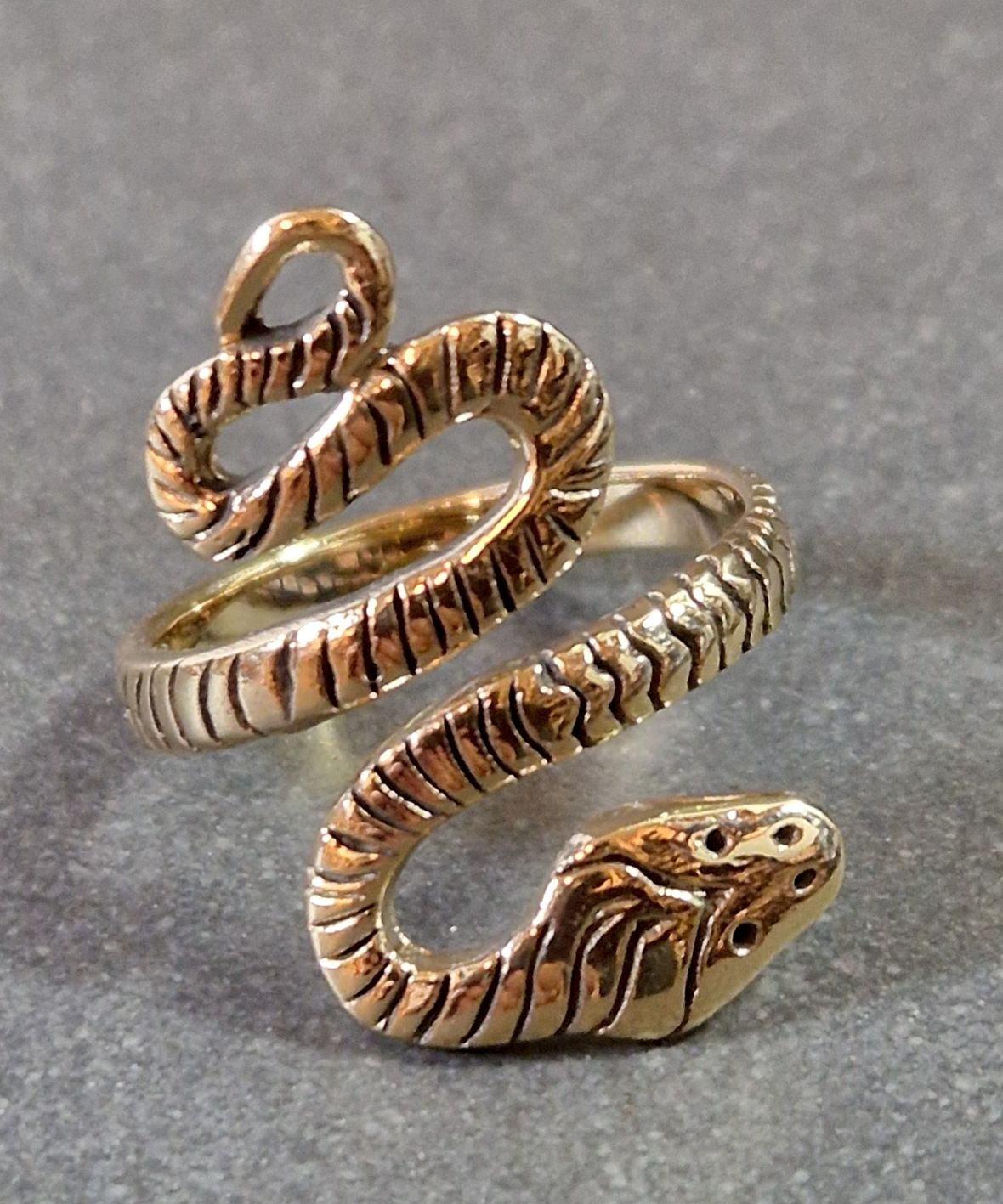 Ställbar Ring i Brons - Orm - 2