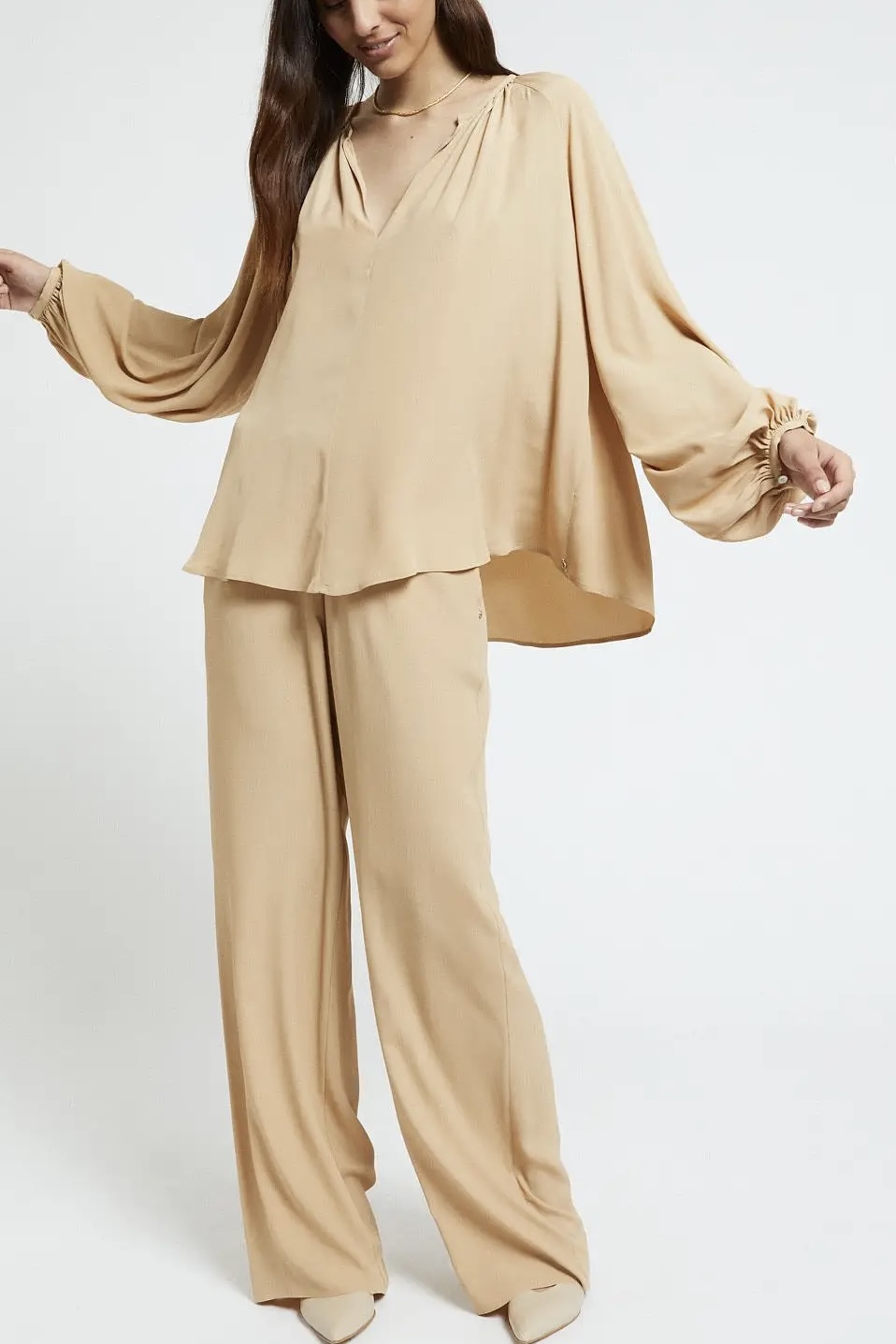OttodÁme - Silk Blend Blouse Latte - 2