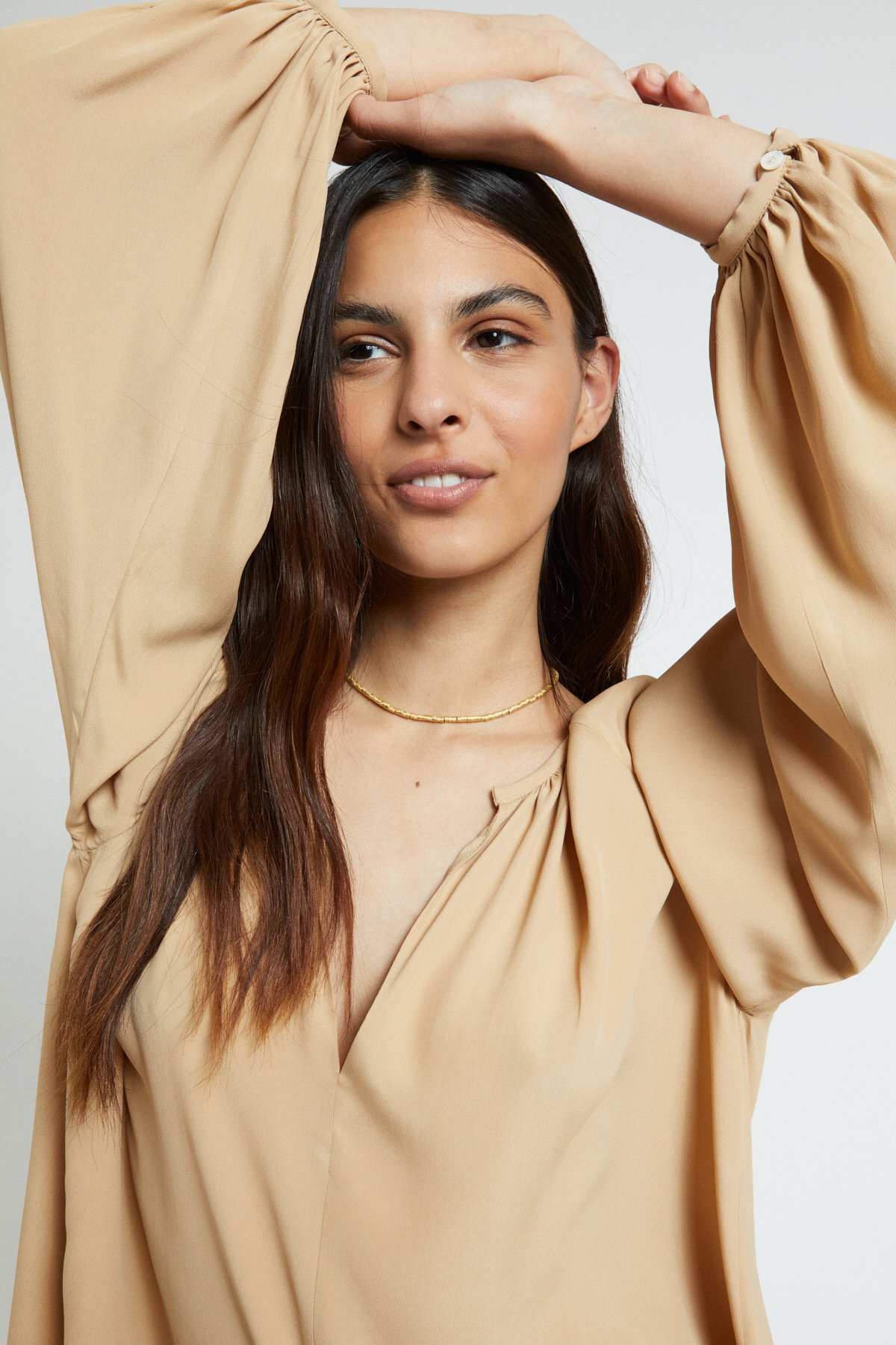 OttodÁme - Silk Blend Blouse Latte - 4