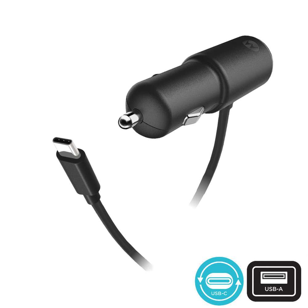 Motorola Mobility TurboPower 36 Dual Port Billaddare med USB-C - 2