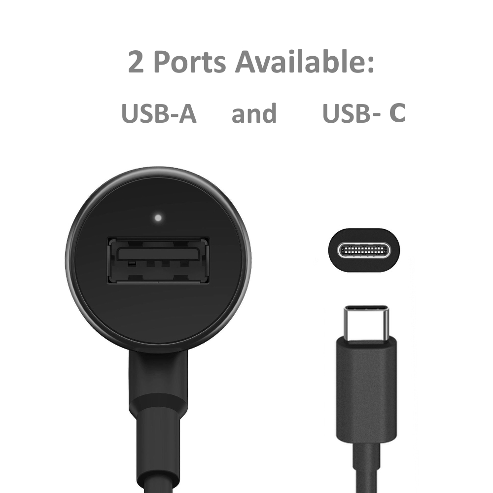 Motorola Mobility TurboPower 36 Dual Port Billaddare med USB-C - 5