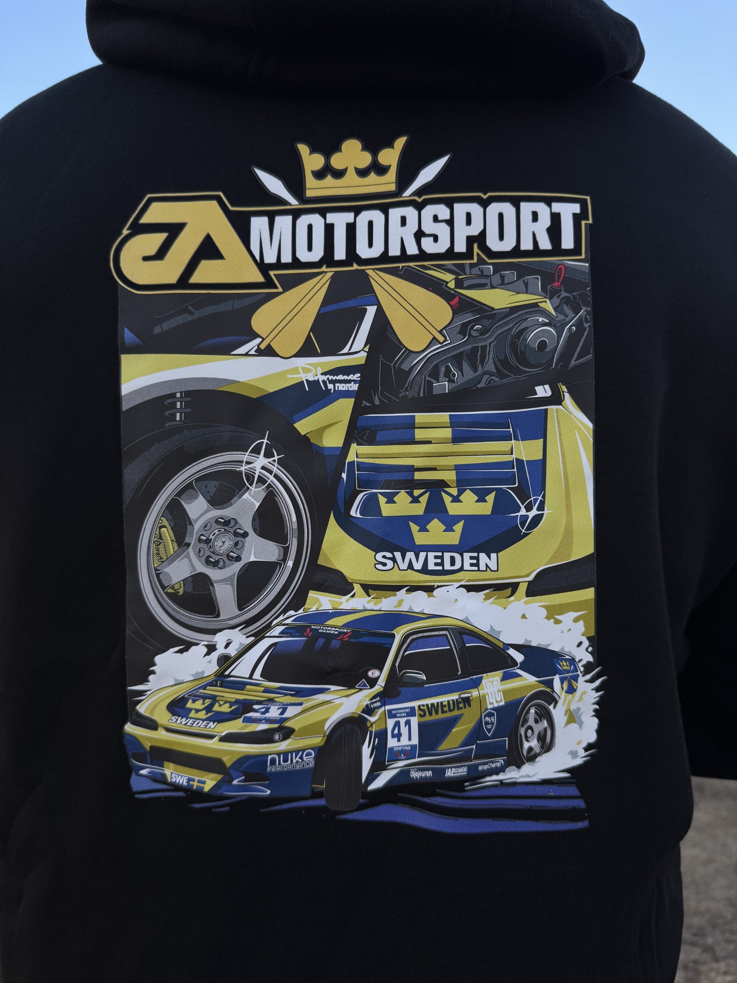 JA Motorsport 2025 Hoodie svart - 2