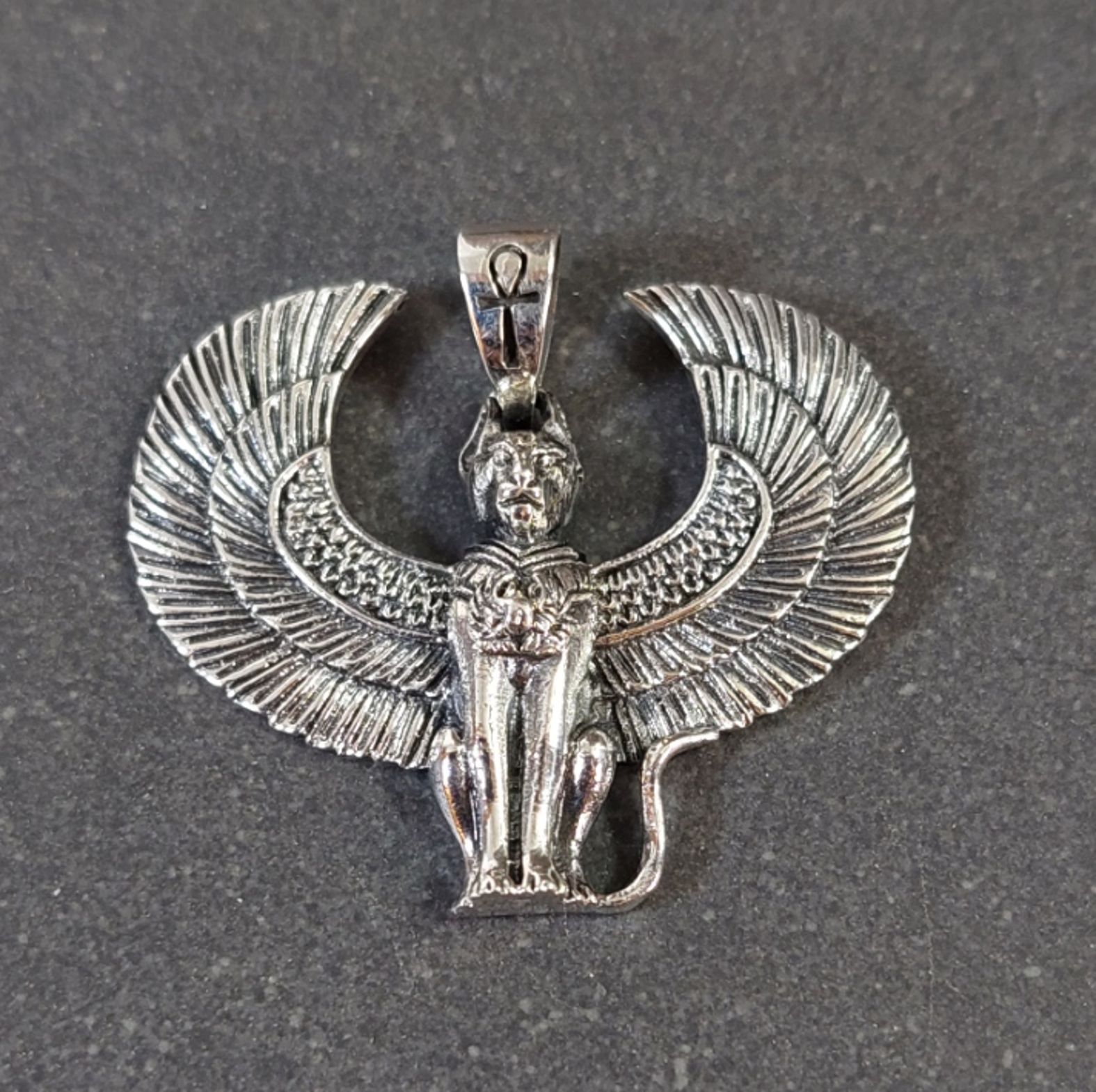 Bastet Sfinx Gudinna - hänge i silver
