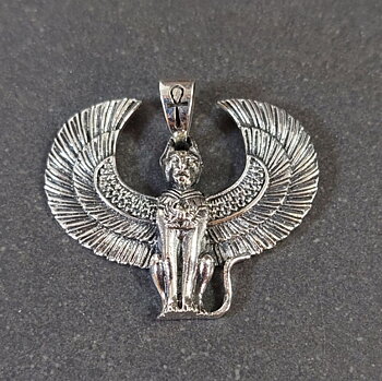 Bastet Sfinx Gudinna - hänge i silver