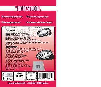 Dammsugarpåse H57,  5st/Fp