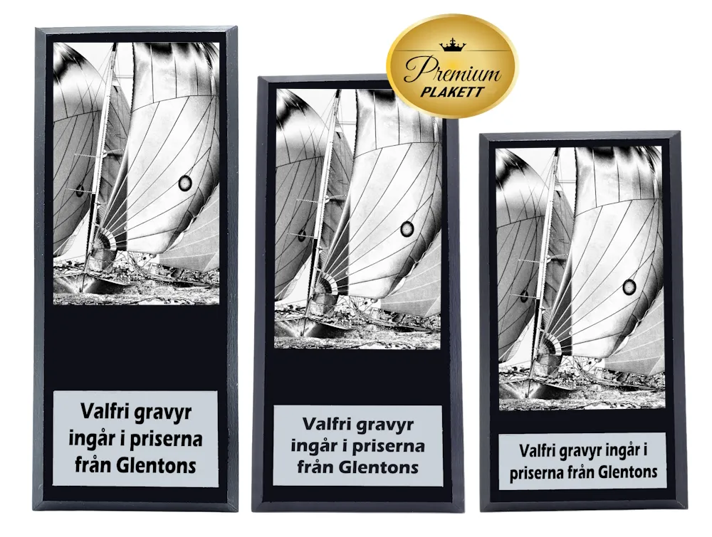 Träplakett premium- Segling