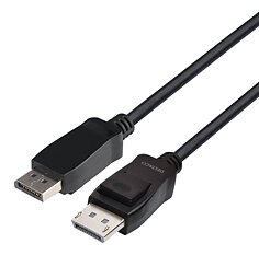 Deltaco DisplayPort-kabel, 1m, 8K, DP 1.4, DSC 1.2, LSZH, svart