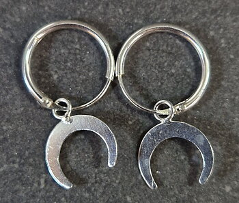 Måne på silverring - Örhängen i Silver