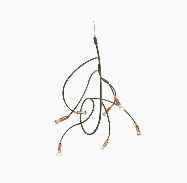 Taklampa Ranka  7 Grön exkl. ljuskällor Örsjö 
