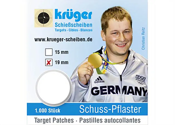 Kruger Target patches 8419, 19 mm white