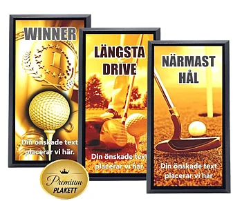 Träplakett premium- Golf
