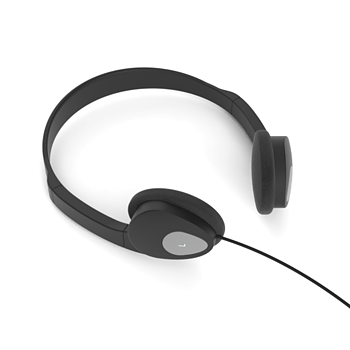 On-ear hörlurar med 3,5 mm kontakt till Roger Neckloop