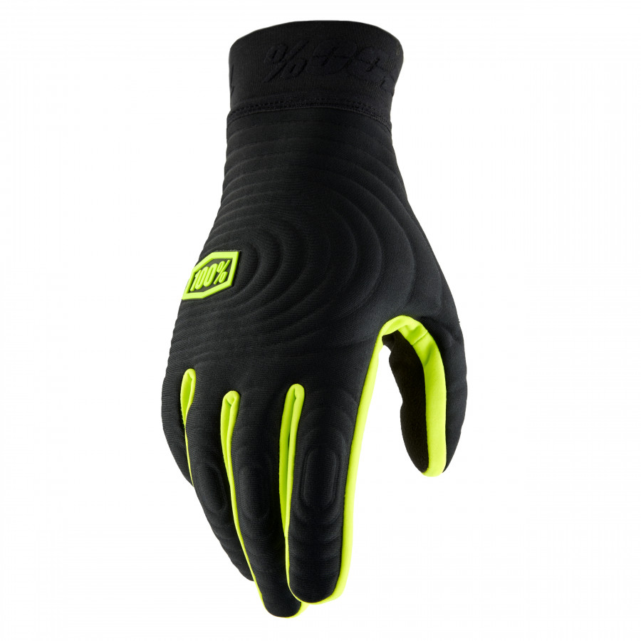 100%, BRISKER XTREME Handskar Black/Fluo Yellow