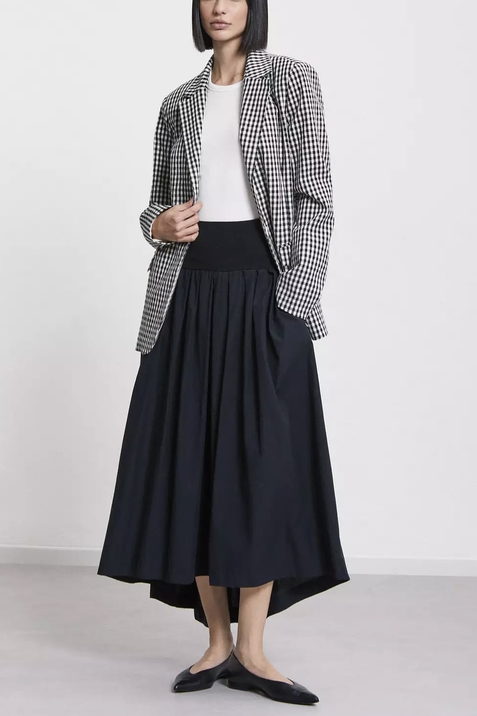 OttodÁme - Poplin Skirt With Waistband  Night - 4