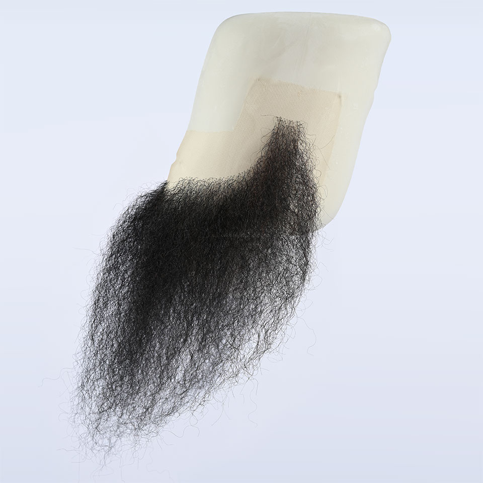 Skägg 9250 BLACK 20 cm (ofriserad) - Kryolan - 3