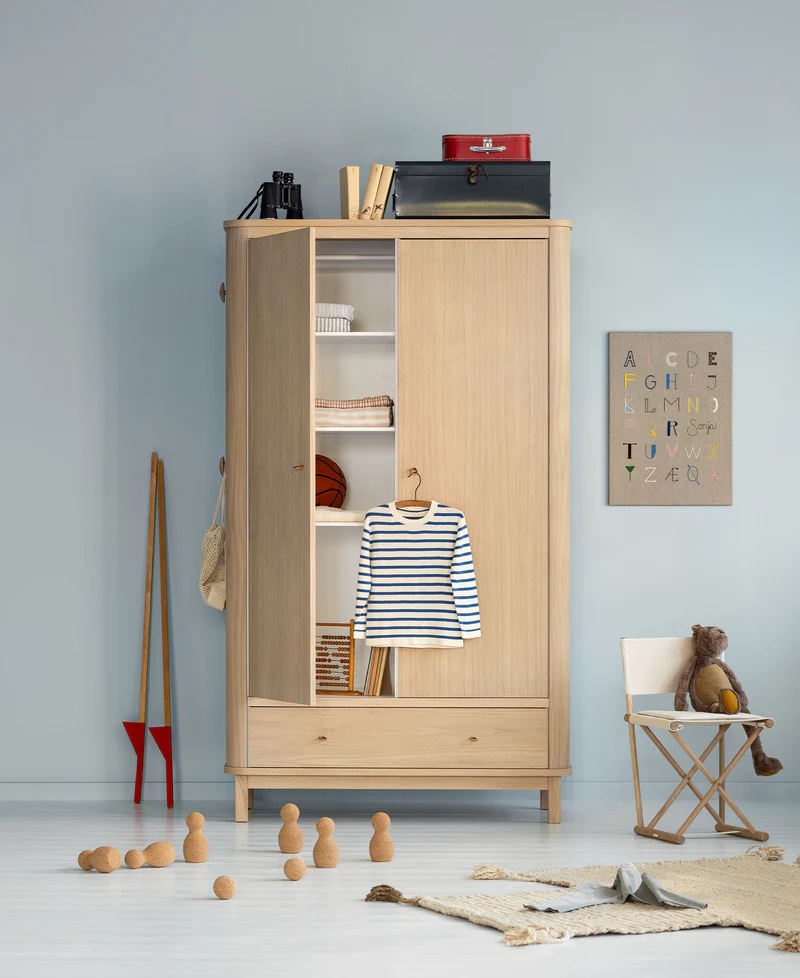 Garderob 2 dörrar Wood ek Oliver Furniture  - 2