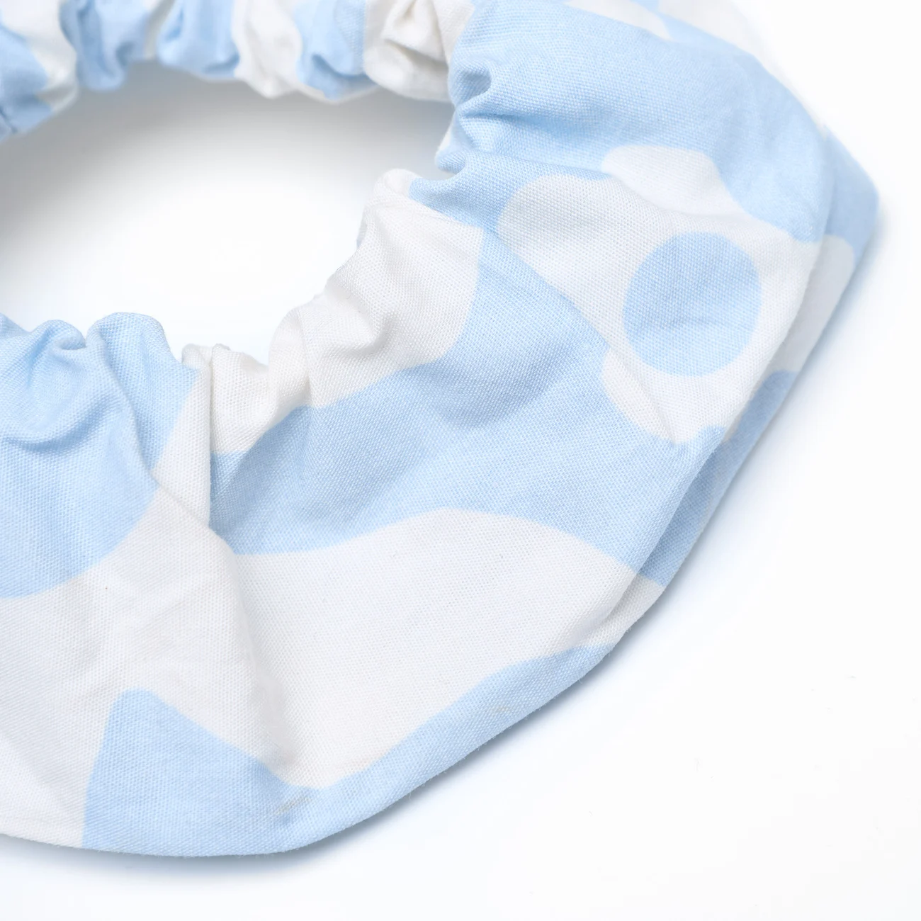 Scrunchie (Poplin Wonky Beach), blue - Dedicated - 3