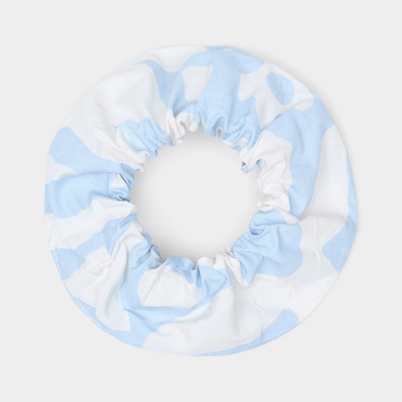 Scrunchie (Poplin Wonky Beach), blue - Dedicated
