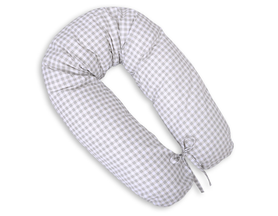 Bobono Amningskudde, Gravidkudde Lång, Grey checkered