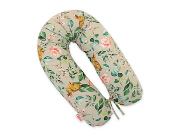 Bobono Amningskudde, Gravidkudde Lång, Rabbit with flowers