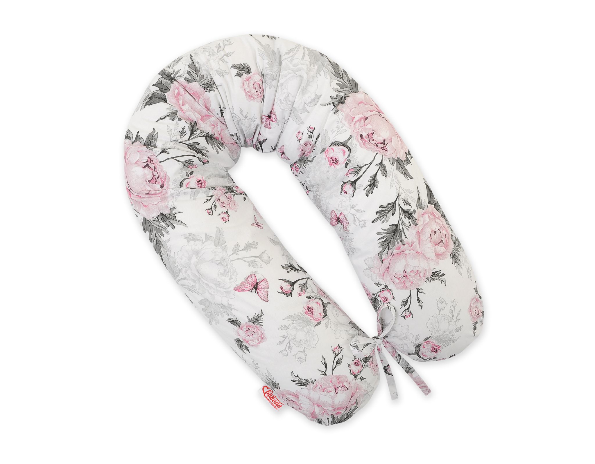 Bobono Amningskudde, Gravidkudde Lång, Romantic peonies