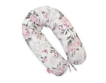 Bobono Amningskudde, Gravidkudde Lång, Romantic peonies