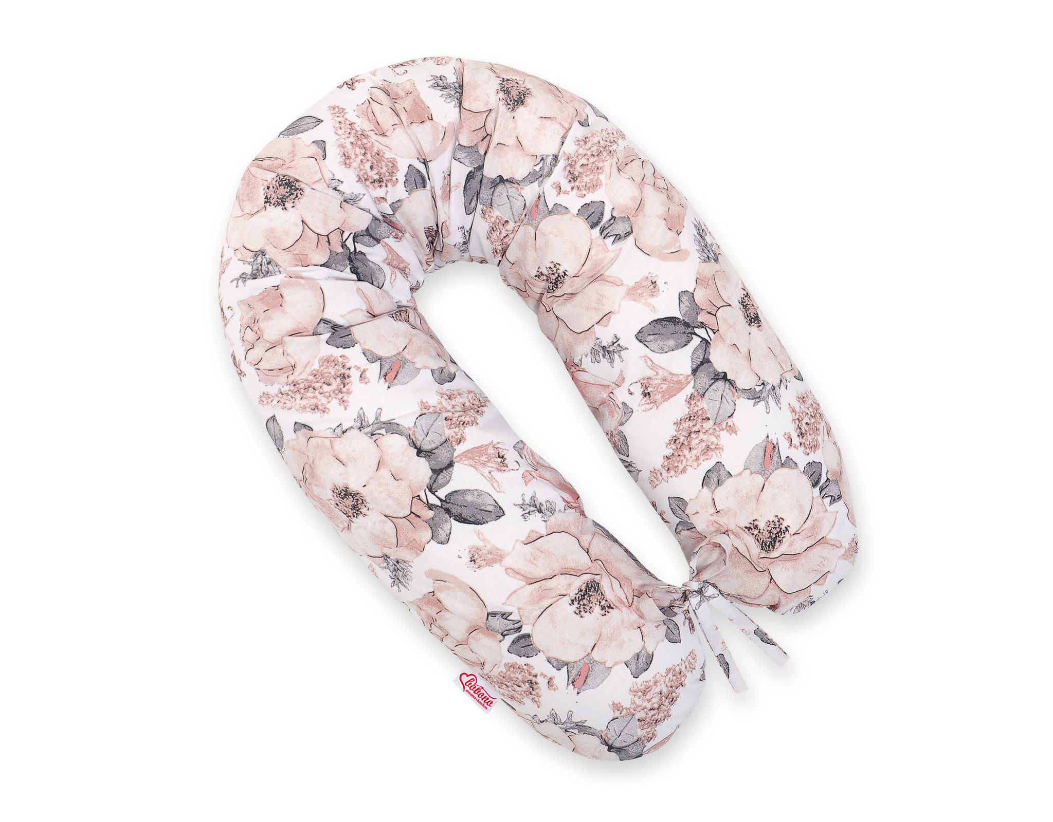 Bobono Amningskudde, Gravidkudde Lång, Sepia roses