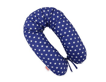 Bobono Amningskudde, Gravidkudde Lång, Navy blue stars