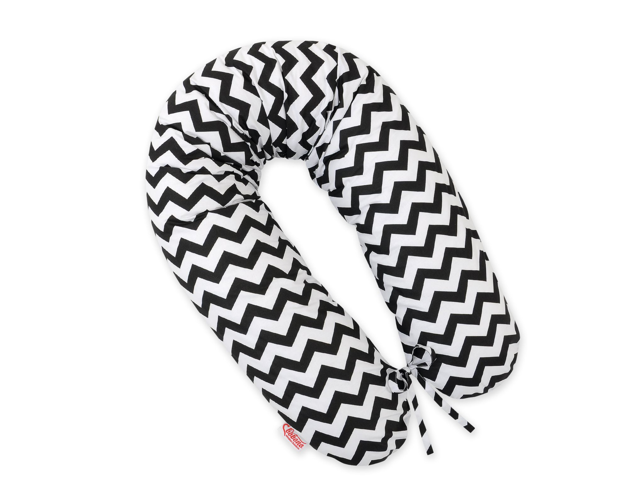 Bobono Amningskudde, Gravidkudde Lång, Chevron black