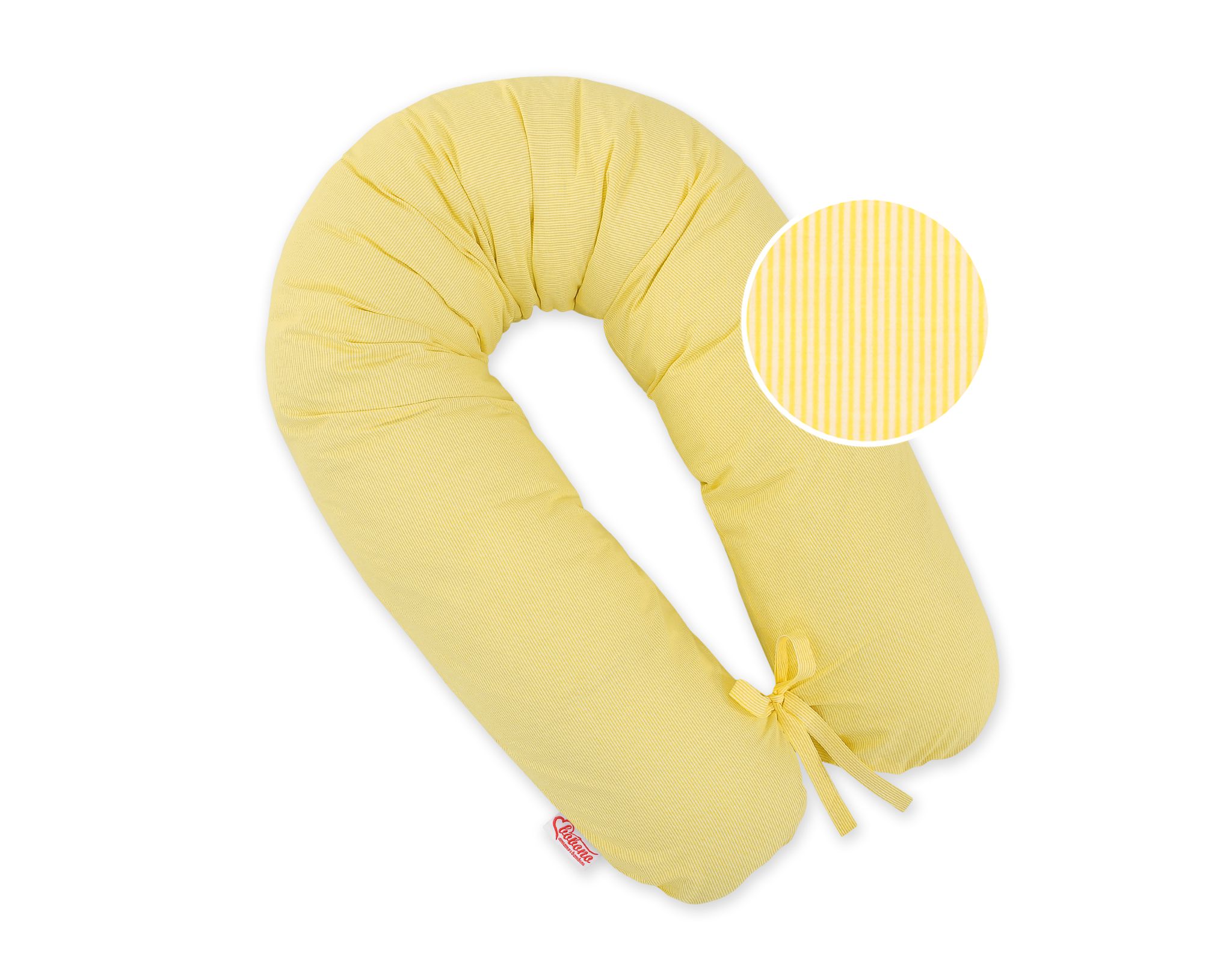 Bobono Amningskudde, Gravidkudde Lång, Yellow stripes