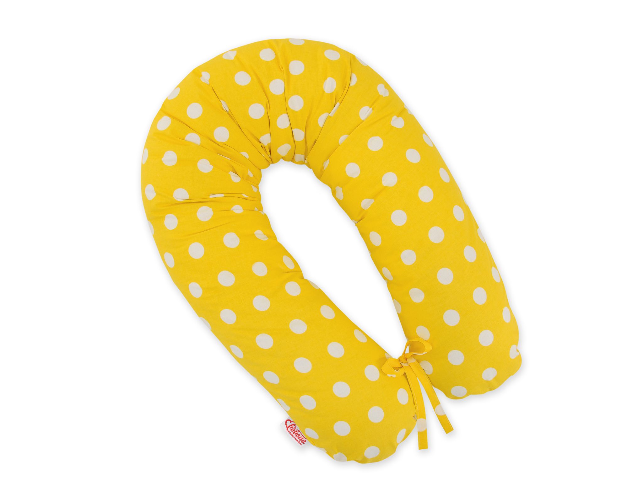 Bobono Amningskudde, Gravidkudde Lång, Polka dots on yellow
