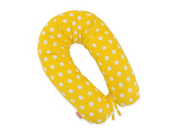 Bobono Amningskudde, Gravidkudde Lång, Polka dots on yellow
