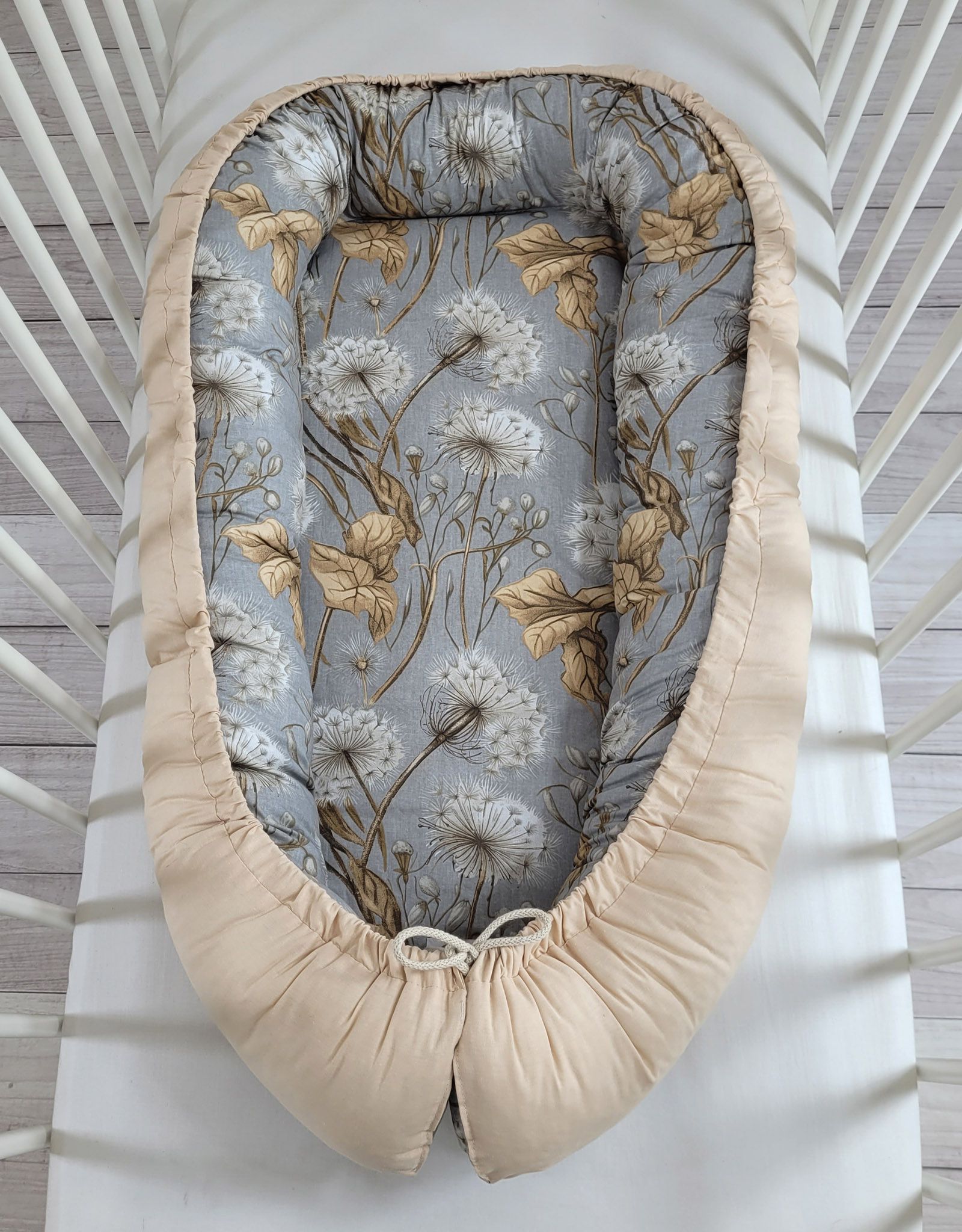 Babynest Bobono Cocoon Premium Dandelions Grey/Beige - 3