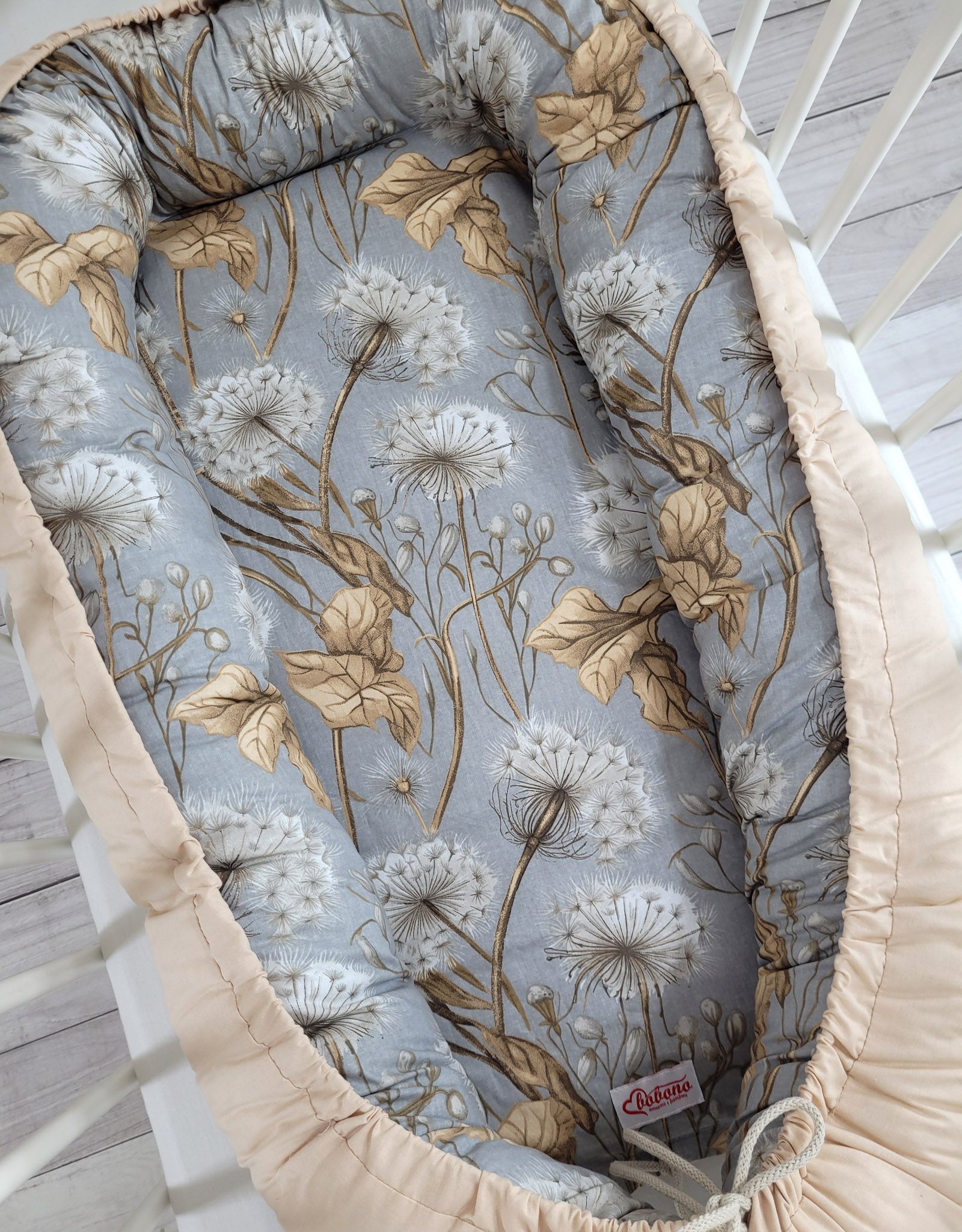 Babynest Bobono Cocoon Premium Dandelions Grey/Beige - 4