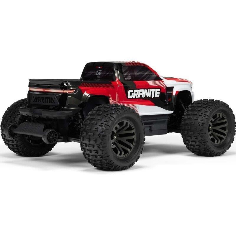 ARRMA 1/10 GRANITE 223S DSC 4X4 RTR Brushless Monster Truck, Red - 12