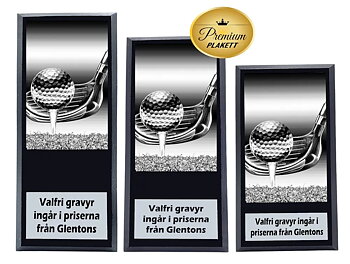 Träplakett premium- Golf