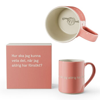 Astrid Lindgren Citat Mugg - “Hur ska jag kunna veta det, när jag aldrig har försökt?”