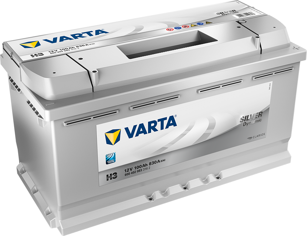 VARTA Silver Dynamic Batteri 12V 100AH 830CCA (353x175x190/190mm) +höger H3