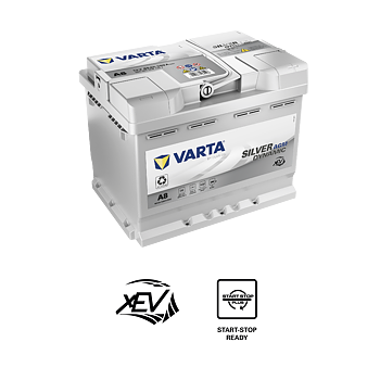 VARTA Silver Dynamic AGM Batteri 12V 60AH 680CCA (242x175x190/190mm) +höger A8
