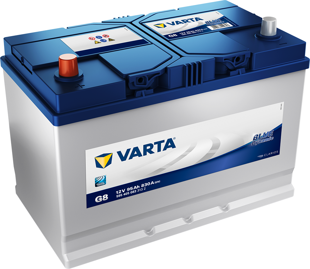 VARTA Startbatteri Blue Dynamic 12V 95AH 830CCA (306x173x200/225mm) +vänster G8