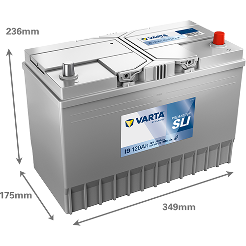 VARTA Promotive Black Batteri 12V 120AH 780CCA (347x173x210/234mm) +höger I9