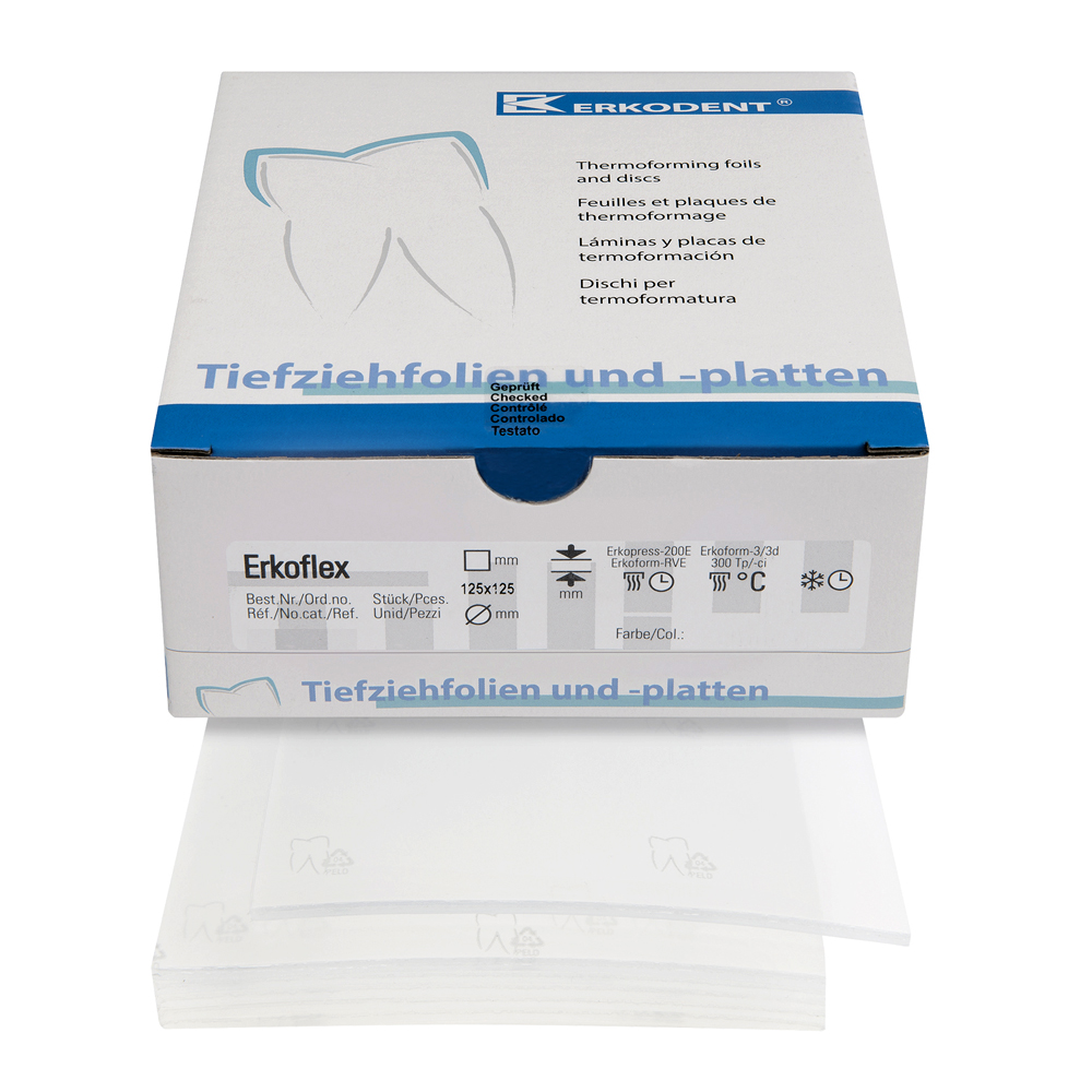 Erkoflex-Transparent Mjuk Fyrkantiga 1.5mm,  10st.
