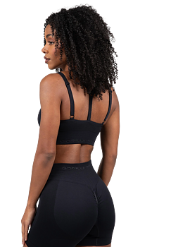 Whitney Seamless Sports Bra, black