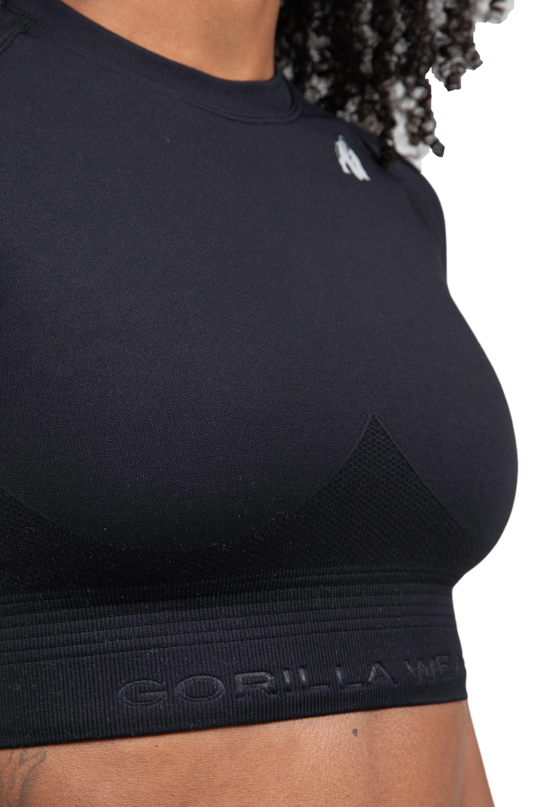 Whitney Seamless Crop Top, black - 7